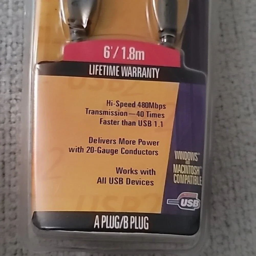 Belkin Hi Speed Cable USB2 40 times faster A plug/ B plug